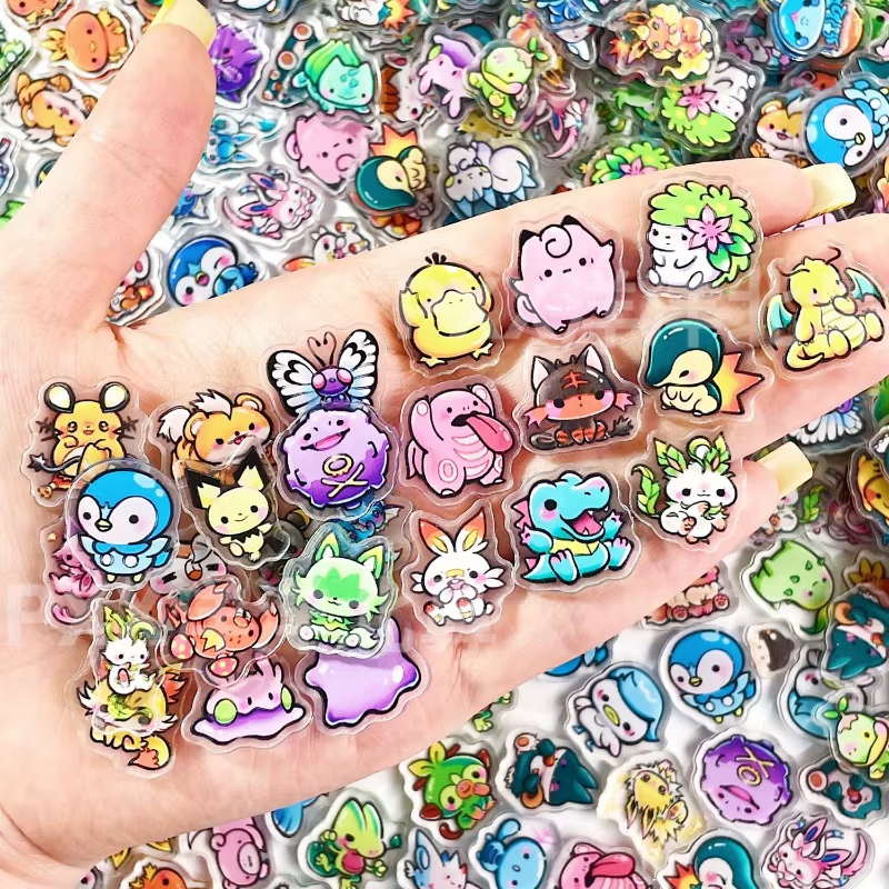Accessoires Pokémon en acrylique monocouche de 2 cm sur le thème de l'anime - support de sac à dos, 