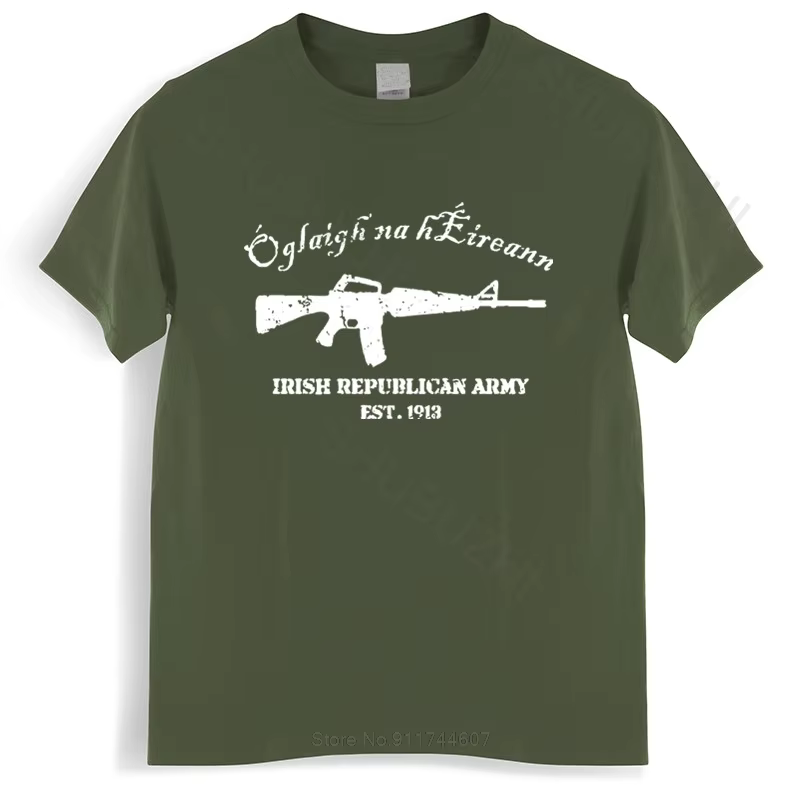 Nouveau arrivé hommes t-shirt hommes t-shirt femmes nouveauté t-shirt la armée républicaine irlandai