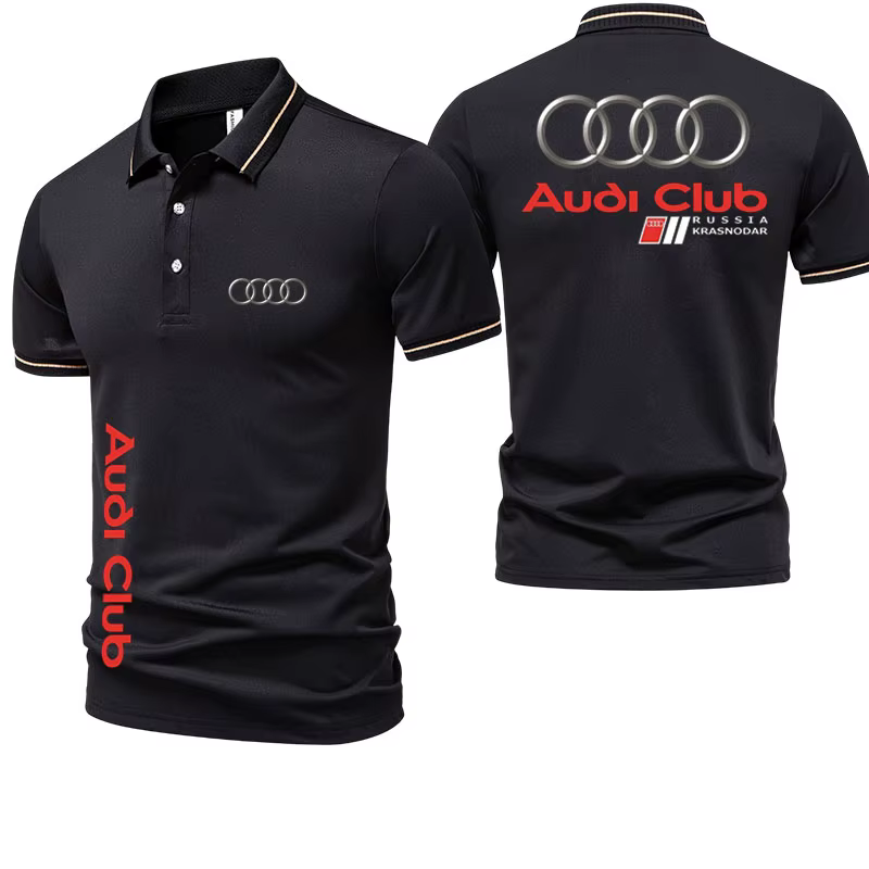 Polo pour homme Audi, vêtements de course décontractés, vêtements de moto, t-shirt pour homme, confo