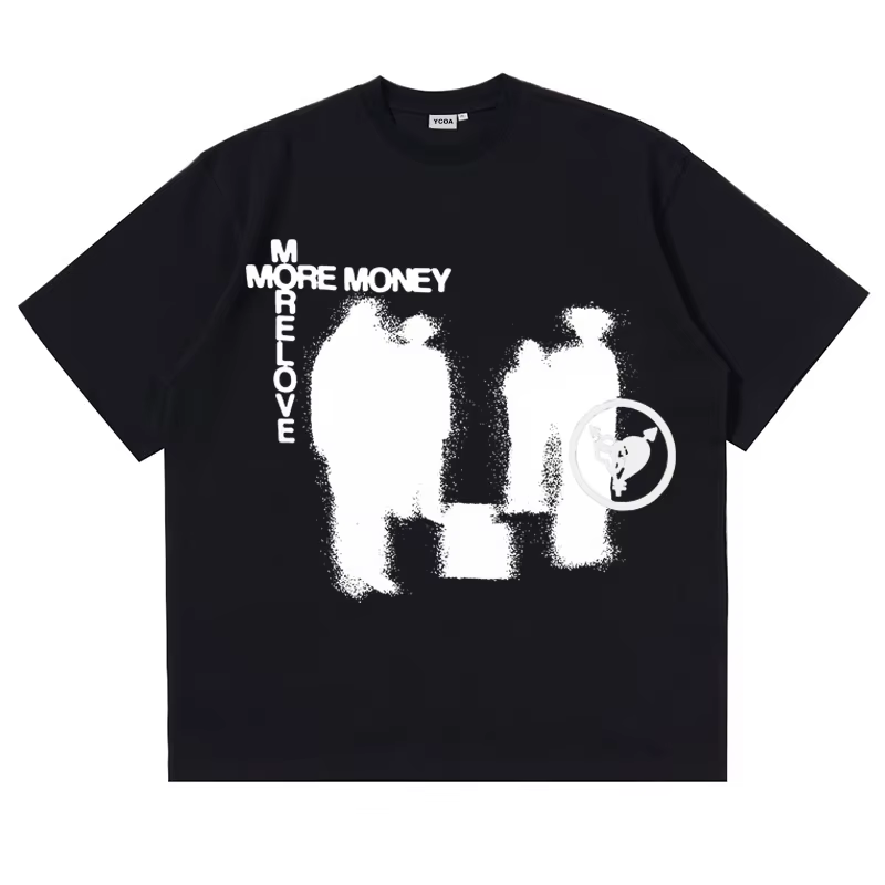 T-Shirt Manches Courtes pour Homme, Streetwear Rétro, Mode Coréenne, en Coton, Harajuku, Vintage, Hi