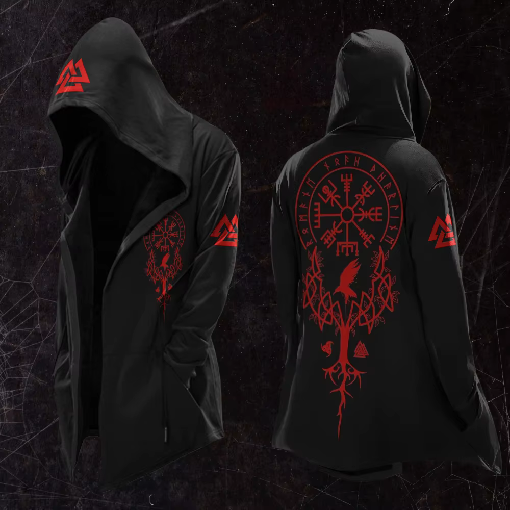 Cardigan coupe-vent surdimensionné à capuche pour hommes, imprimé numérique 3D rétro, printemps/auto