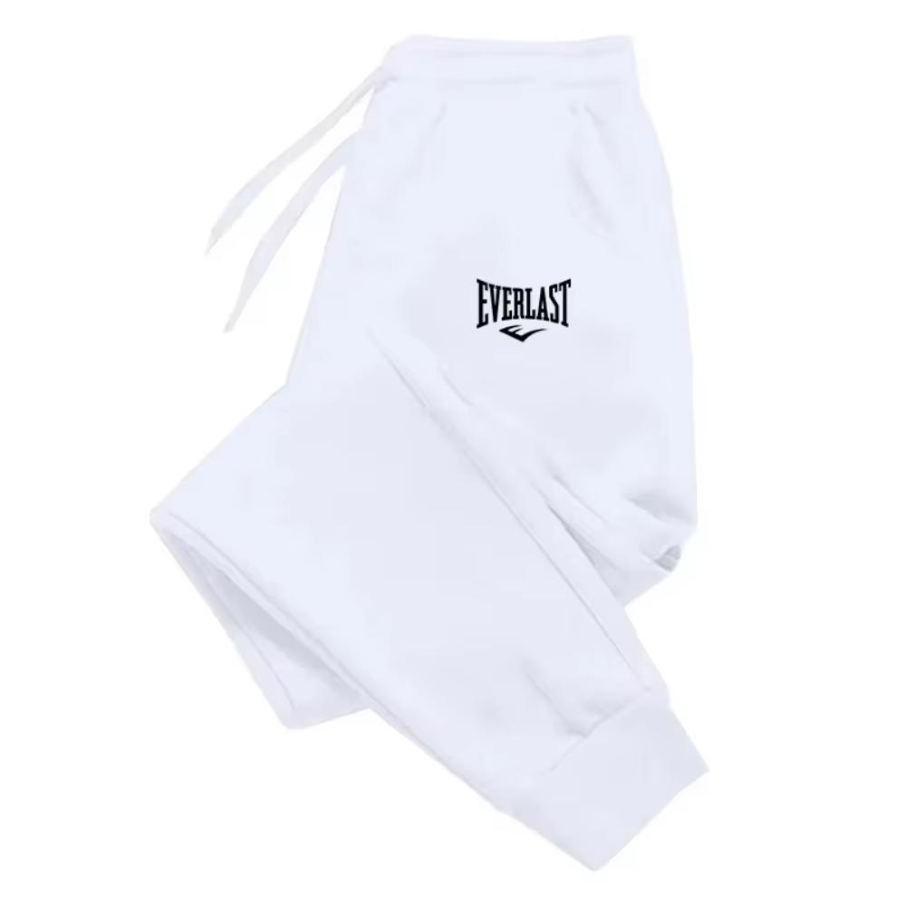 Pantalon de jogging Everlast pour homme – Gris, avec logo de la marque et cordon de serrage à la tai