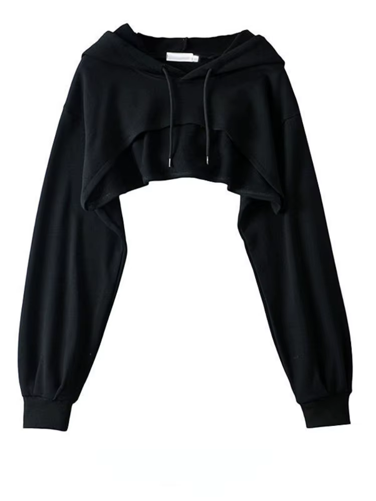 Sweat à capuche avec chapeau pour femme, design de base, jeune mode coréenne, tout match, adolescent