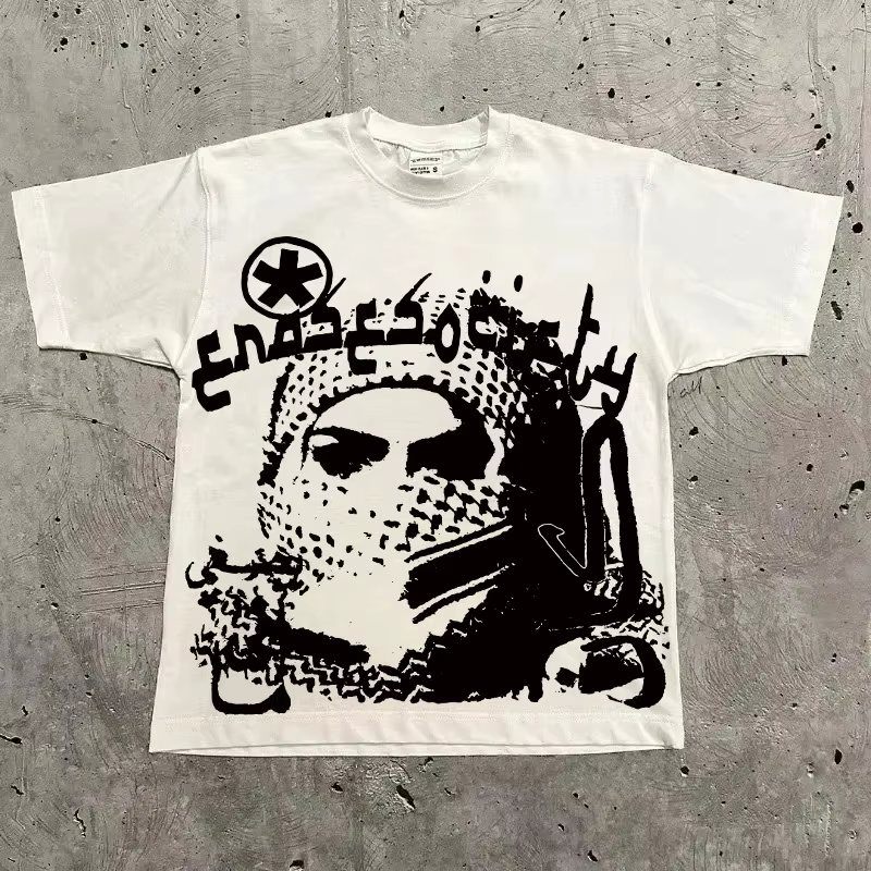 T-shirt graphique pour hommes et femmes, style vintage, streetwear hip-hop, t-shirt oversize à manch