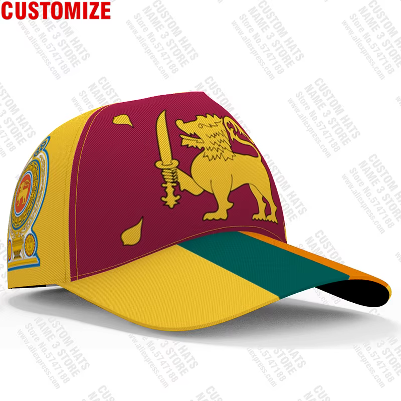 Casquette de Baseball du Sri Lanka en 3d, personnalisée, nom, numéro, Logo de l'équipe, Lk, Lka pays