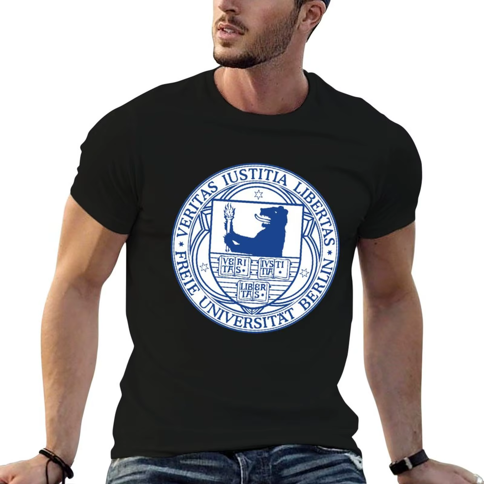 T-shirt de l'Université de Berlin, haut à manches courtes avec motif graphique élégant