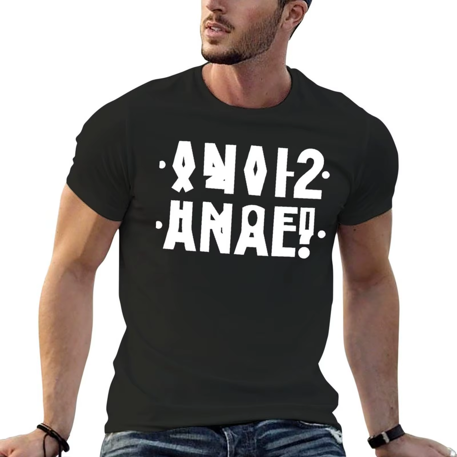 T-Shirt Personnalisé avec Message Caché Anal et Lettres Russes pour Homme, Haut Drôle, Lex de Tous l