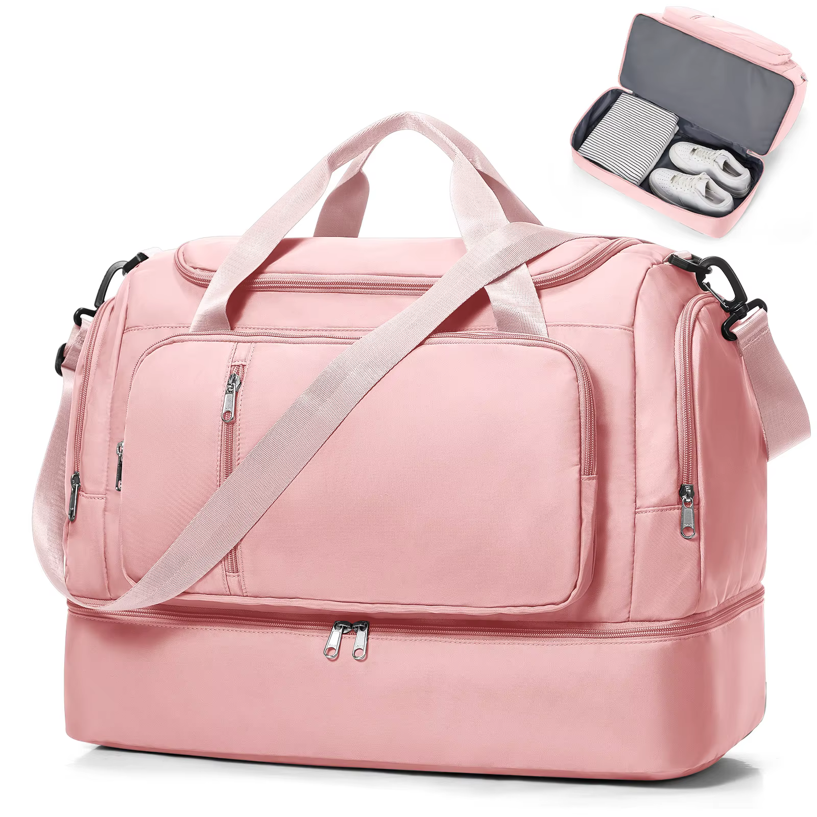 Sac de voyage pour femmes - Sac de voyage étanche de grande capacité à plusieurs poches, sac de spor