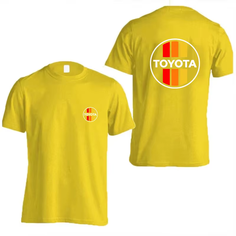 T-shirt graphique vintage Toyota Racing Stripes pour homme, noir, manches courtes, style rétro, thèm