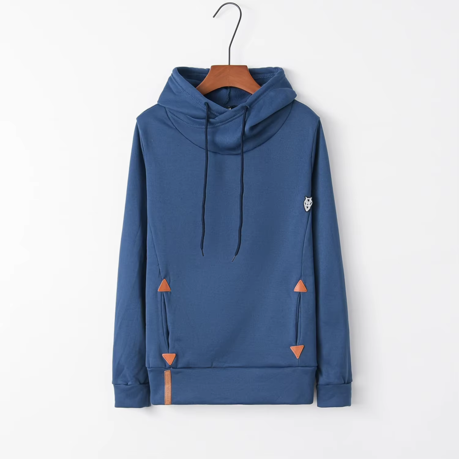 Sweat à capuche brodé à manches longues, poche, tendance de la mode, automne