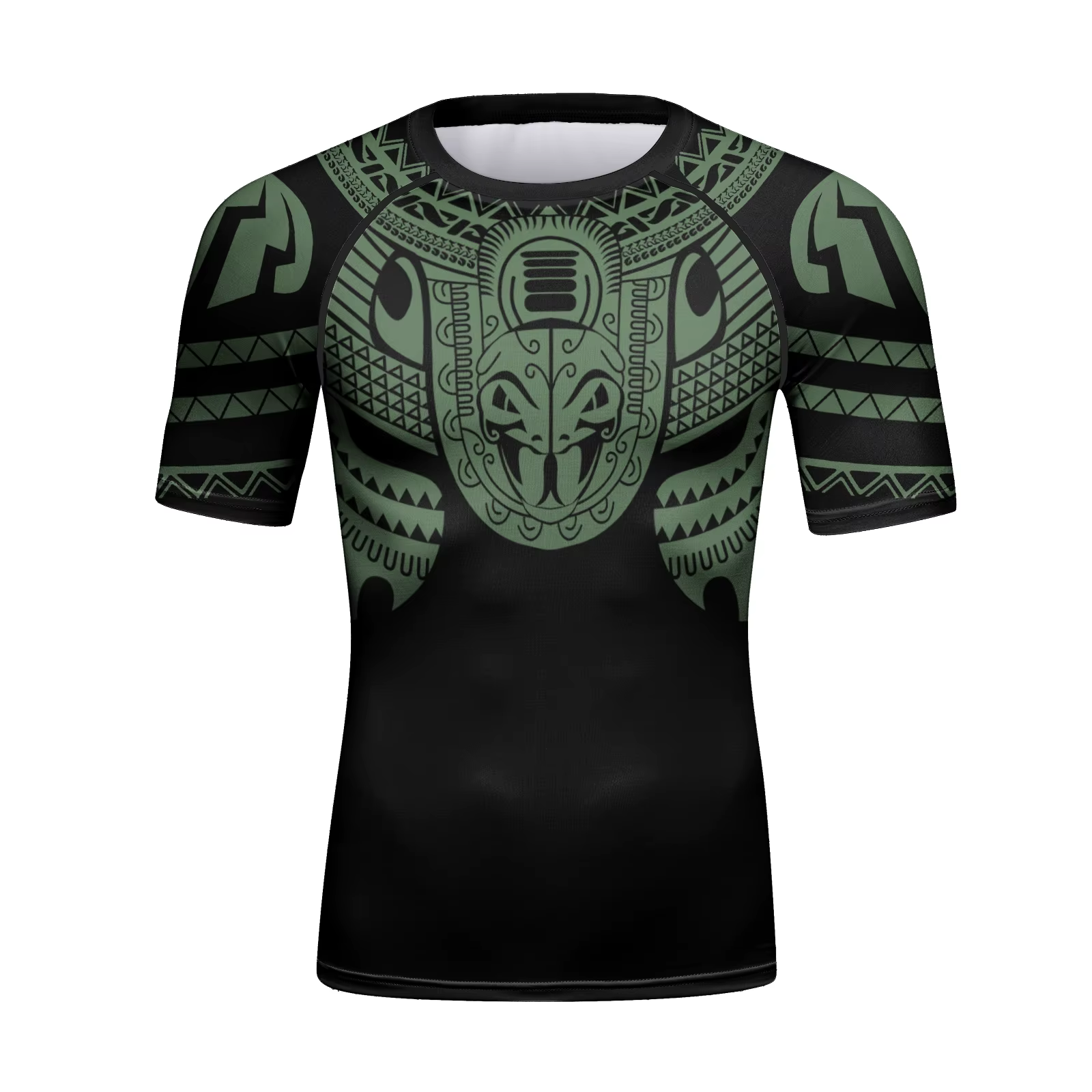Tenue de sport pour homme, 4 pièces, maillot + pantalon, t-shirt + short, vert, pour MMA, Jiu Jitsu,
