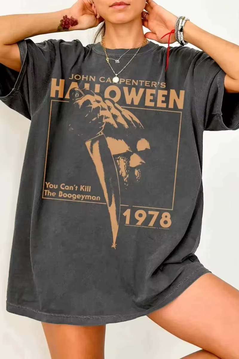 Film d'horreur rétro - T-shirts à la mode pour hommes et femmes, T-shirt à motif Halloween John Carp