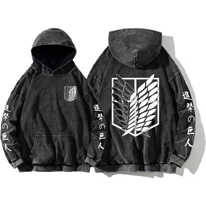Attaque sur Titan Manga sweat à capuche Harajuku sweat hommes femmes à manches longues vêtements de 