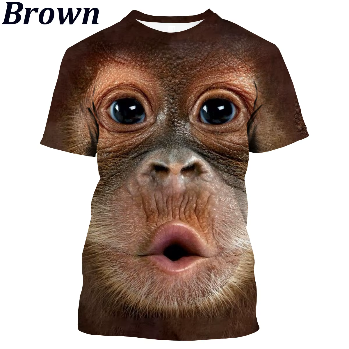 Nouvelle mode parodie gorille Fun singe 3D imprimé T-shirt hommes et femmes été décontracté à manche