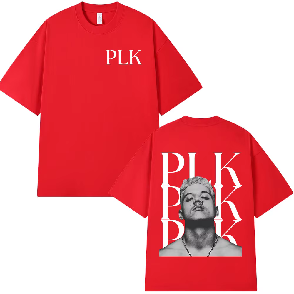 Rappeur PLK visage graphique T-shirt hommes femmes vêtements mode Hip Hop musique T-shirts décontrac