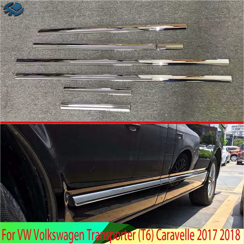 Ligne de porte latérale chromée ABS, garniture de carrosserie pour VW Volkswagen Transporter (T6) Ca