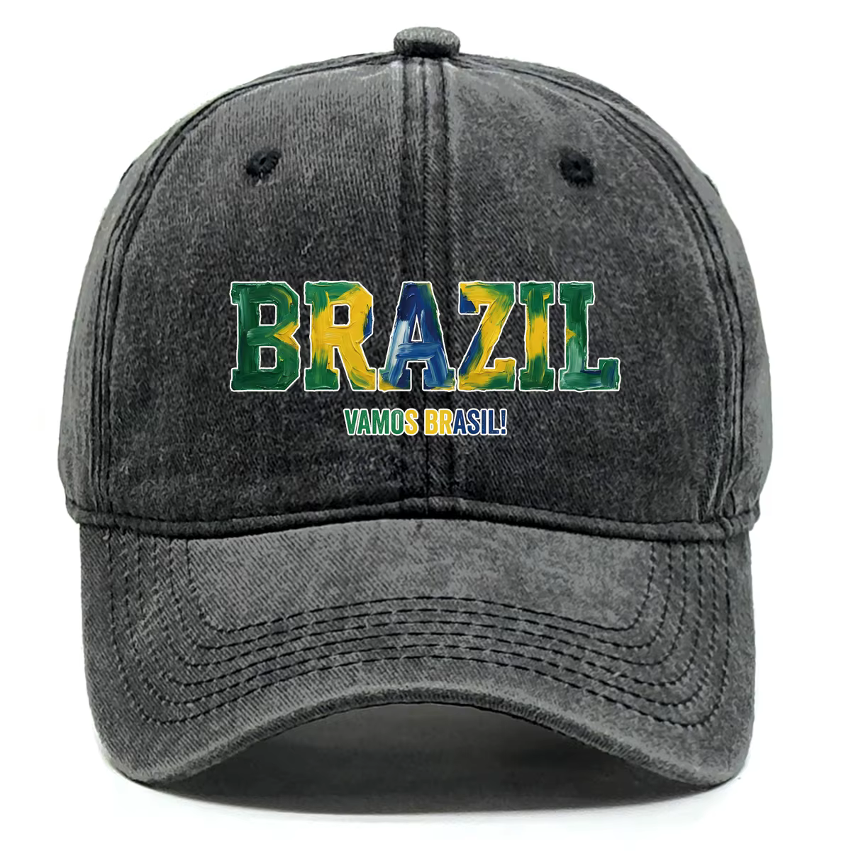 Casquette de baseball réglable avec drapeau du Brésil imprimé, unisexe, avec bande anti-transpiratio
