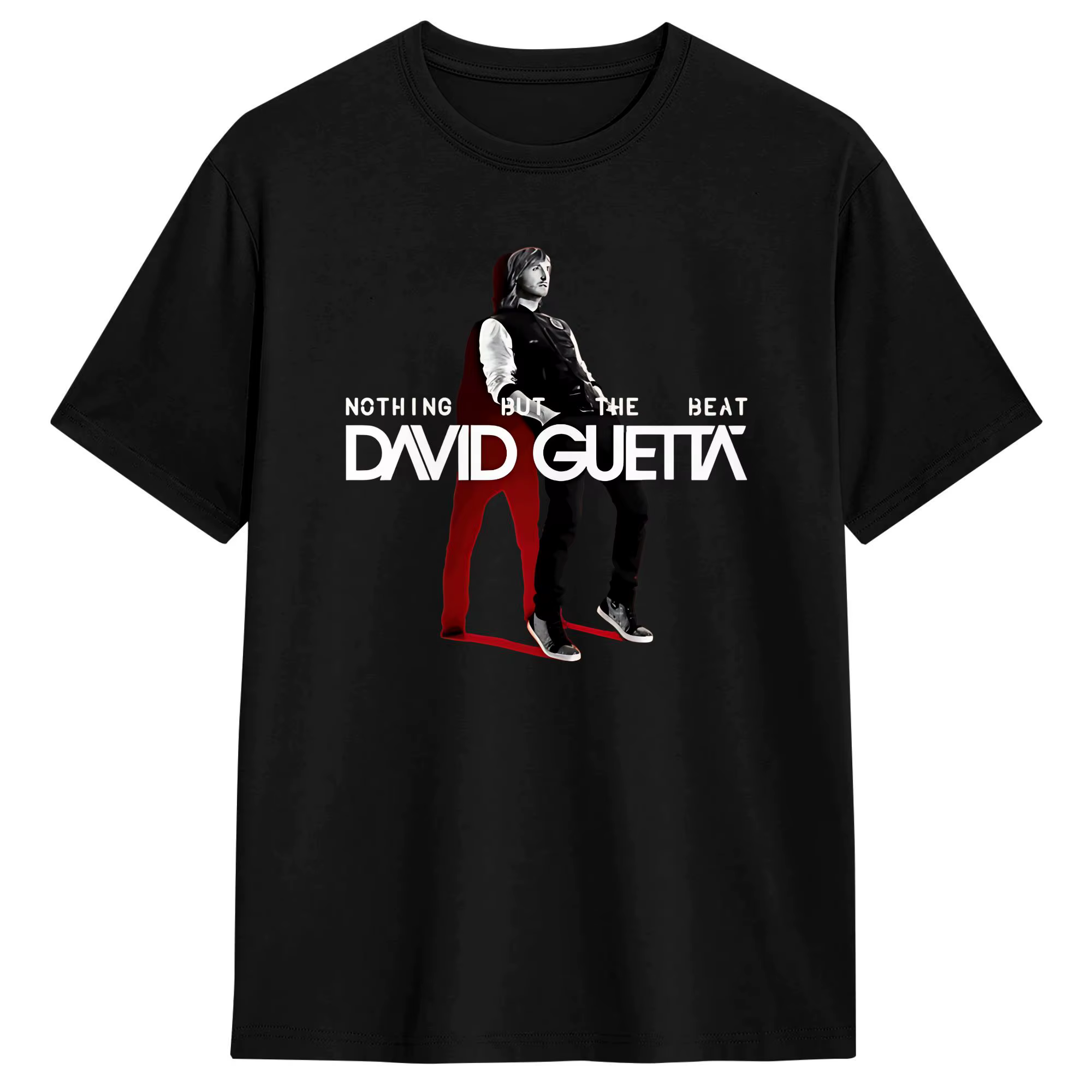 T-Shirt à manches courtes pour hommes, 100% coton, décontracté, à col rond, avec image de DJ pop, D-