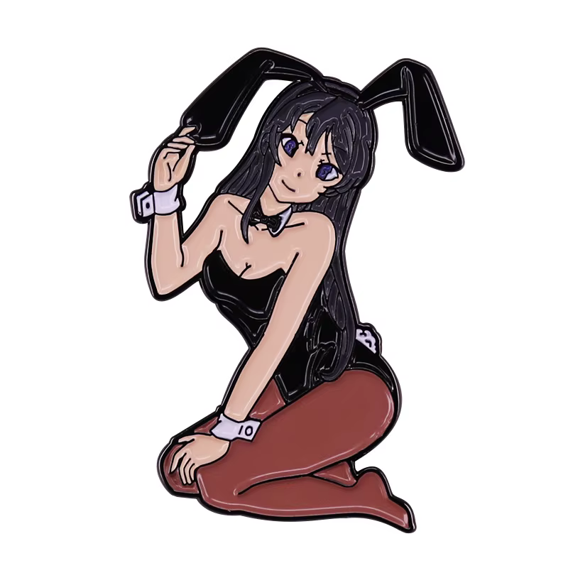 Rascal Does Not Replof Bunny Girl Senpai Revers Pins, Sac à dos, Jeans Broche en émail, Bijoux de mo