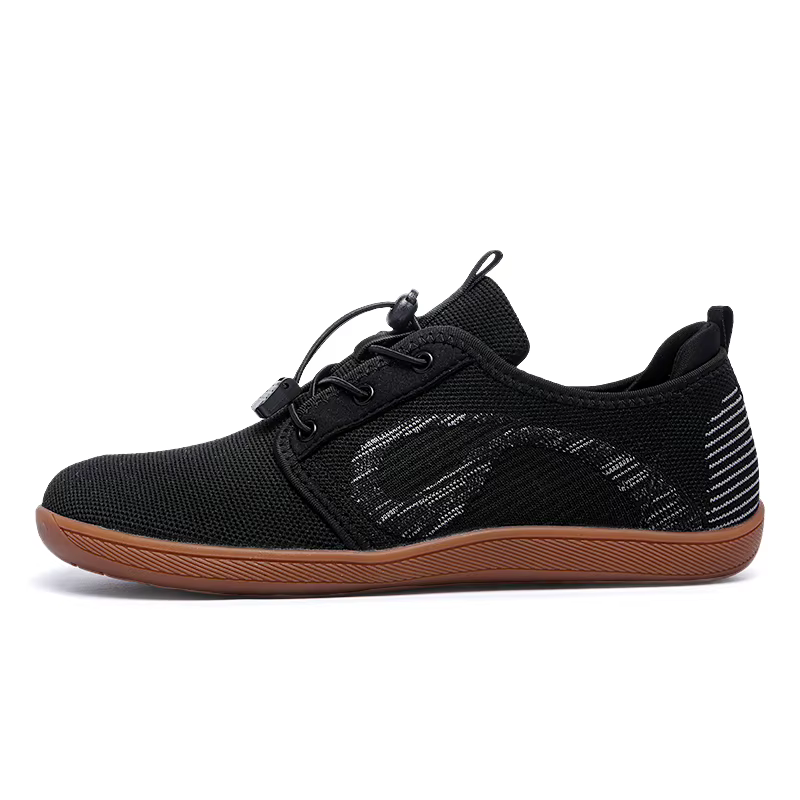 Baskets à bout large pour hommes et femmes, chaussures plates souples sans chute, tige en maille res
