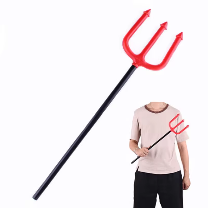 Canne de marche pour fête d'halloween, accessoire de Cosplay, fourchette à faucille, accessoire de C