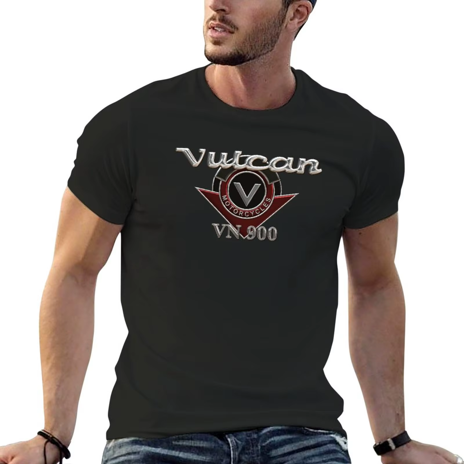 Fellow can-Sweat-shirt chromé avec logo VN 900 pour homme, t-shirt Anime Lomgs, 3