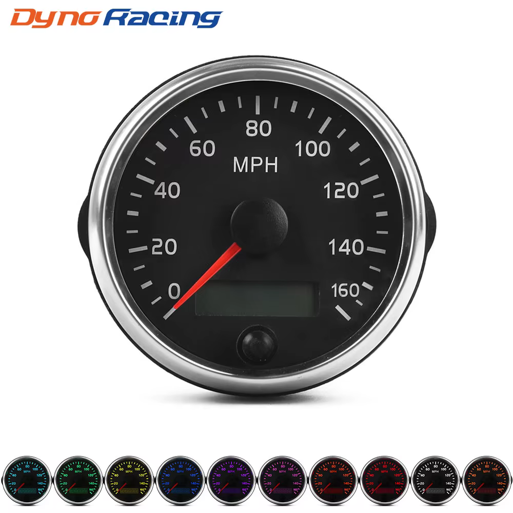 Compteur de vitesse universel avec écran LCD, jauge de vitesse, rétroéclairage 10 couleurs, voiture,