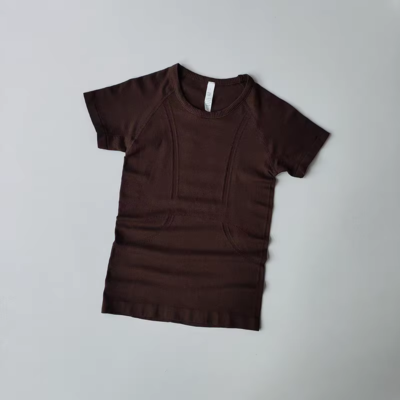 Femmes Yoga haut sans couture Sport t-shirts chemise de Fitness vêtements de Sport à manches courtes