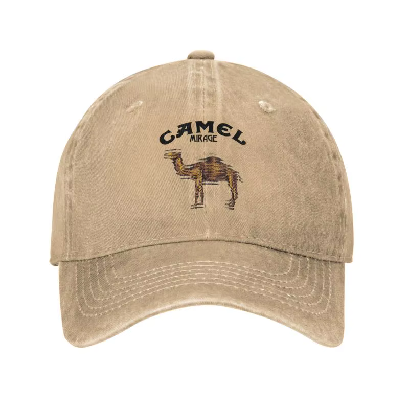 Camel Mirage Band Hommes Femmes Casquettes de baseball Casquettes délavées en détresse Chapeau Vinta