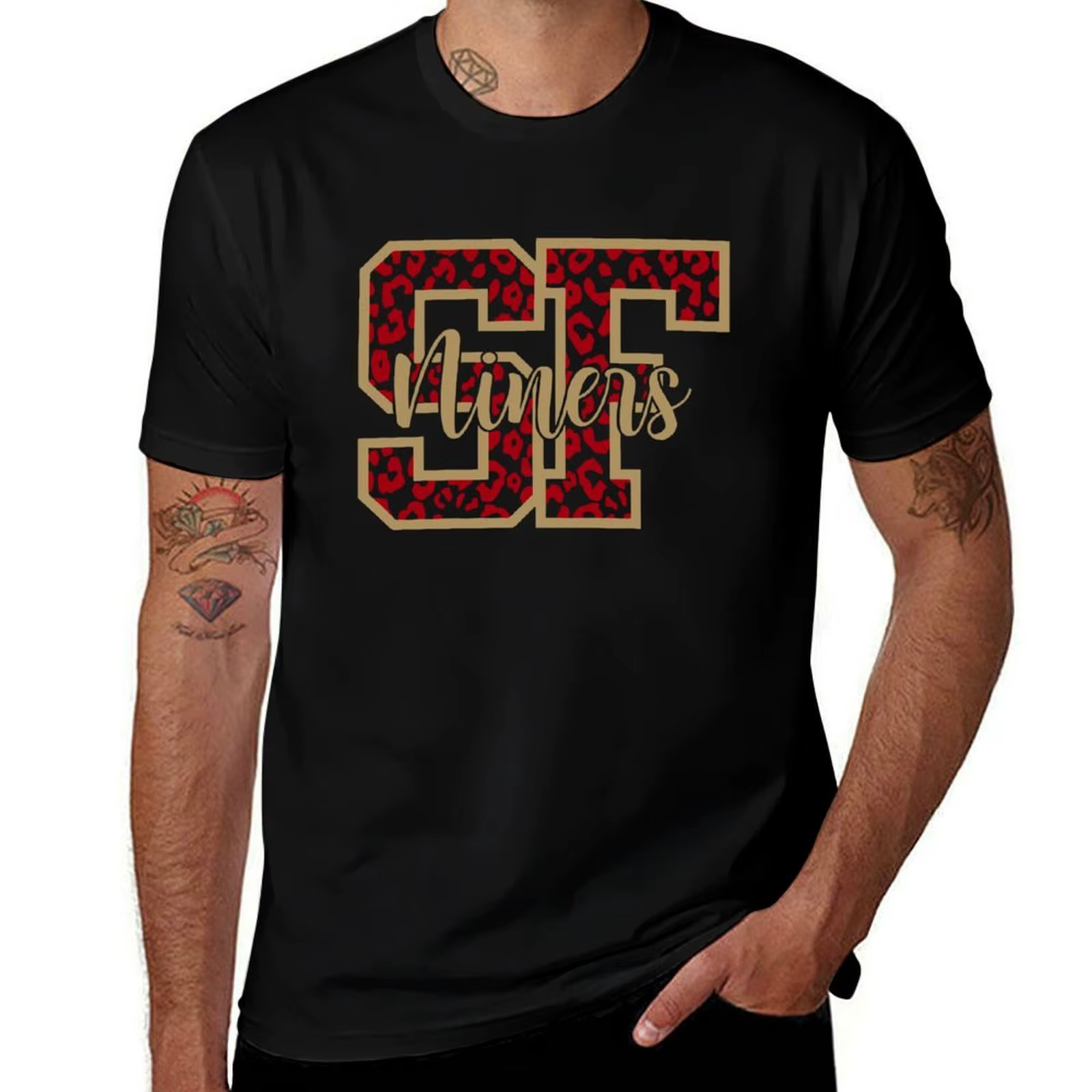 SF Football 49ers Niners T-Shirt t-shirts pour homme graphique drôle homme T-Shirt de luxe
