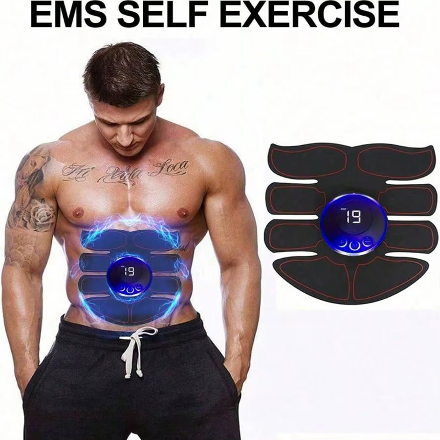 Stimulateur musculaire Abdominal EMS, patchs d'entraînement des bras ABS, Instrument d'exercice musc