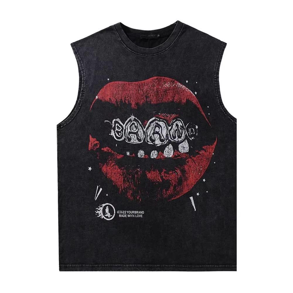 T-shirt surdimensionné en fibre de coton vintage avec motif imprimé Jules, Streetwear Hip Hop délavé
