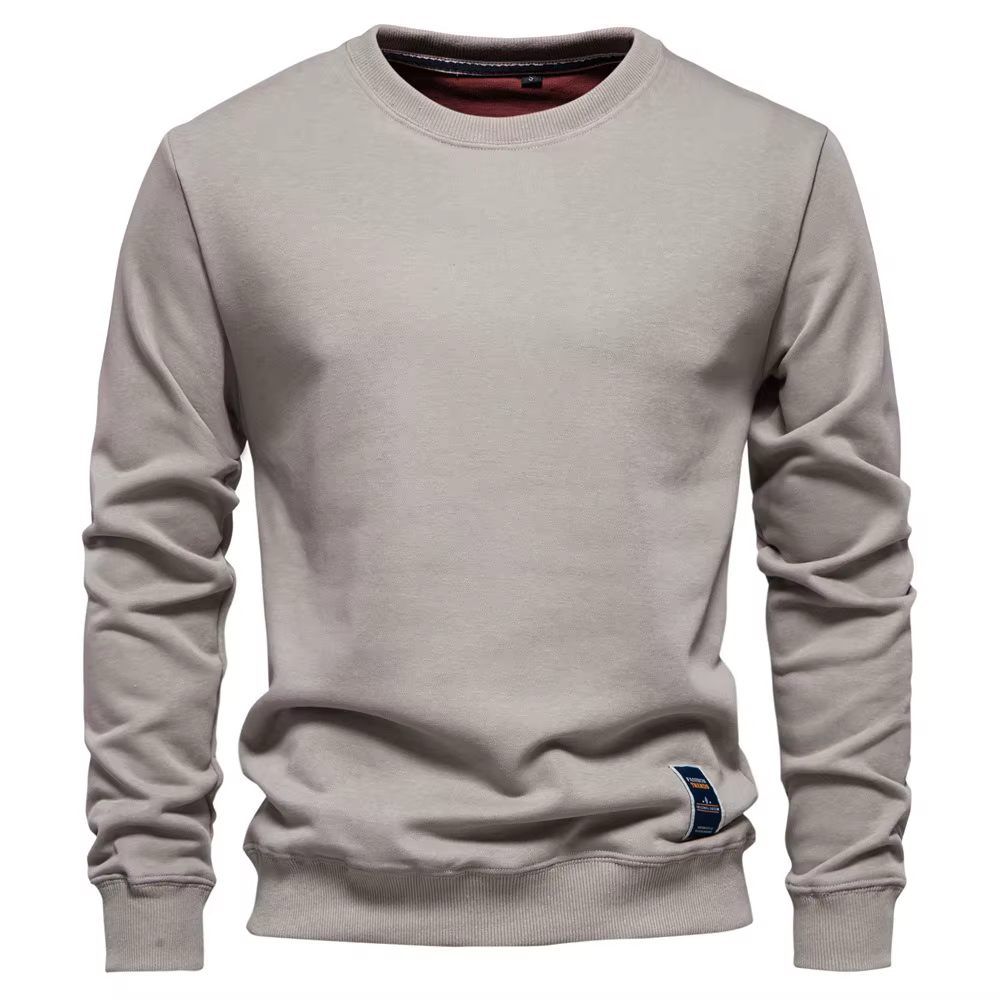Nouveau t-shirt à manches longues pour hommes solide printemps décontracté hommes T-shirts de haute 