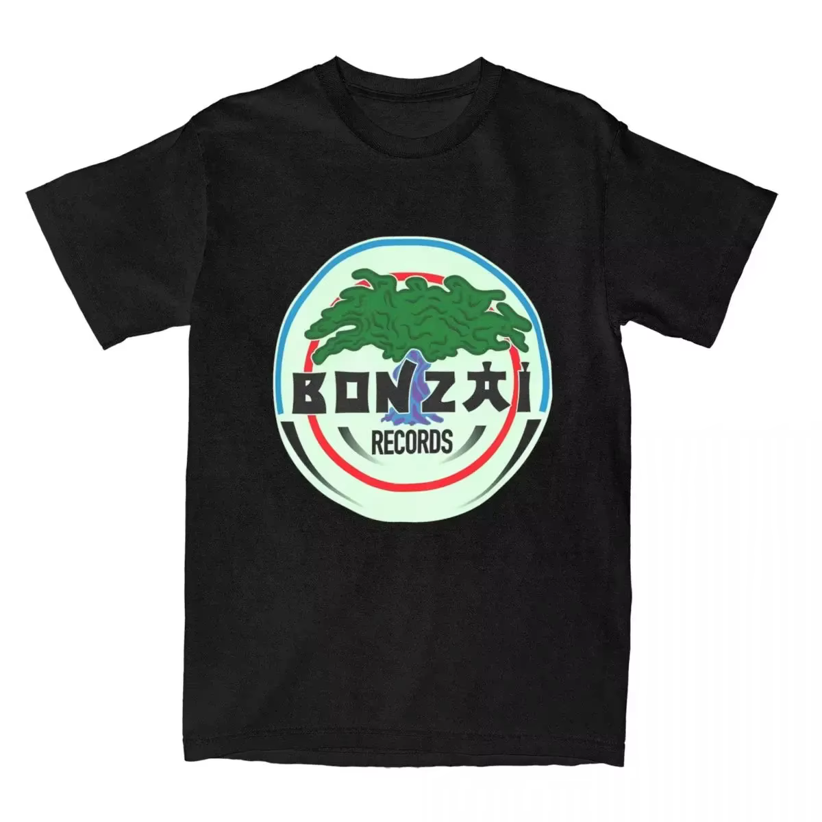 Bonzai Records T-shirt en coton pour hommes et femmes, Économie de loisirs, Vêtements d'été, Marchan