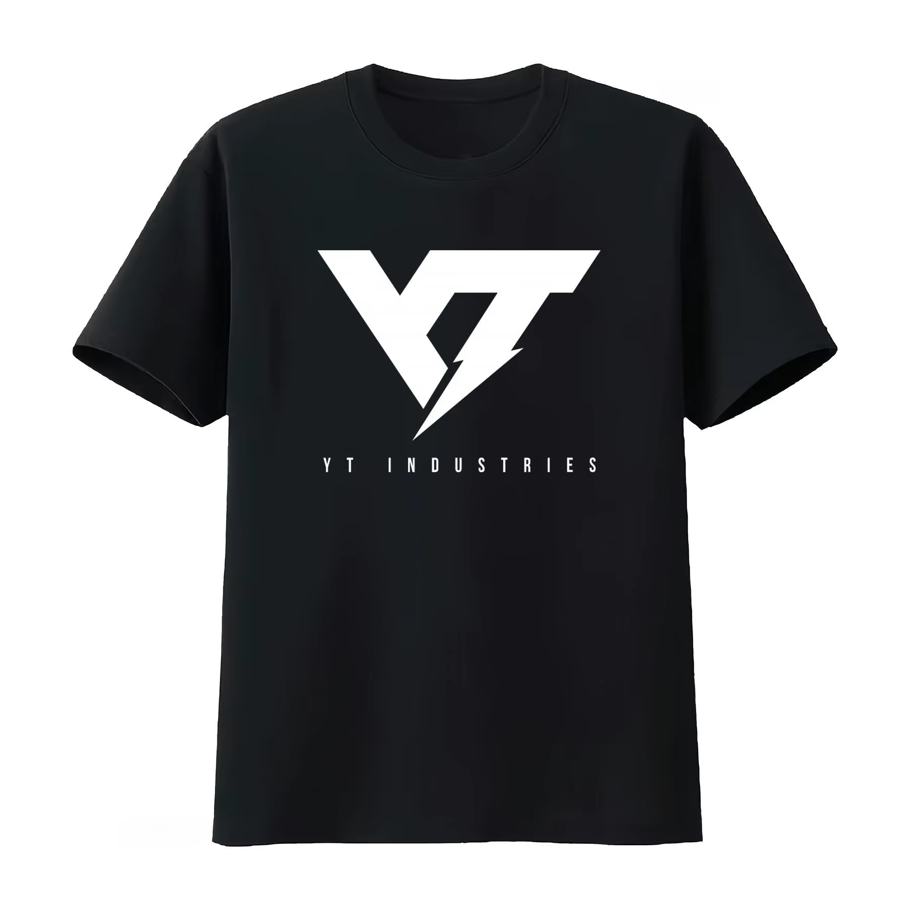T-shirt imprimé logo Yt Industries pour homme et femme, style streetwear tendance, respirant, collec