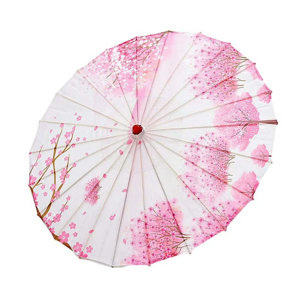 Parapluie en papier huilé de bambou fait main, imperméable, style Hanfu, décoratif, style chinois, p