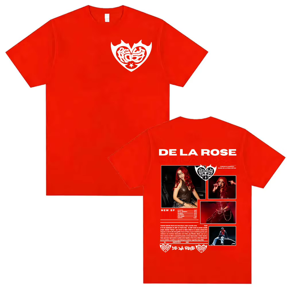 Chanteur De La Rose nouvel Album Tour graphique T-shirts hommes femmes haute rue Hip Hop Punk t-shir