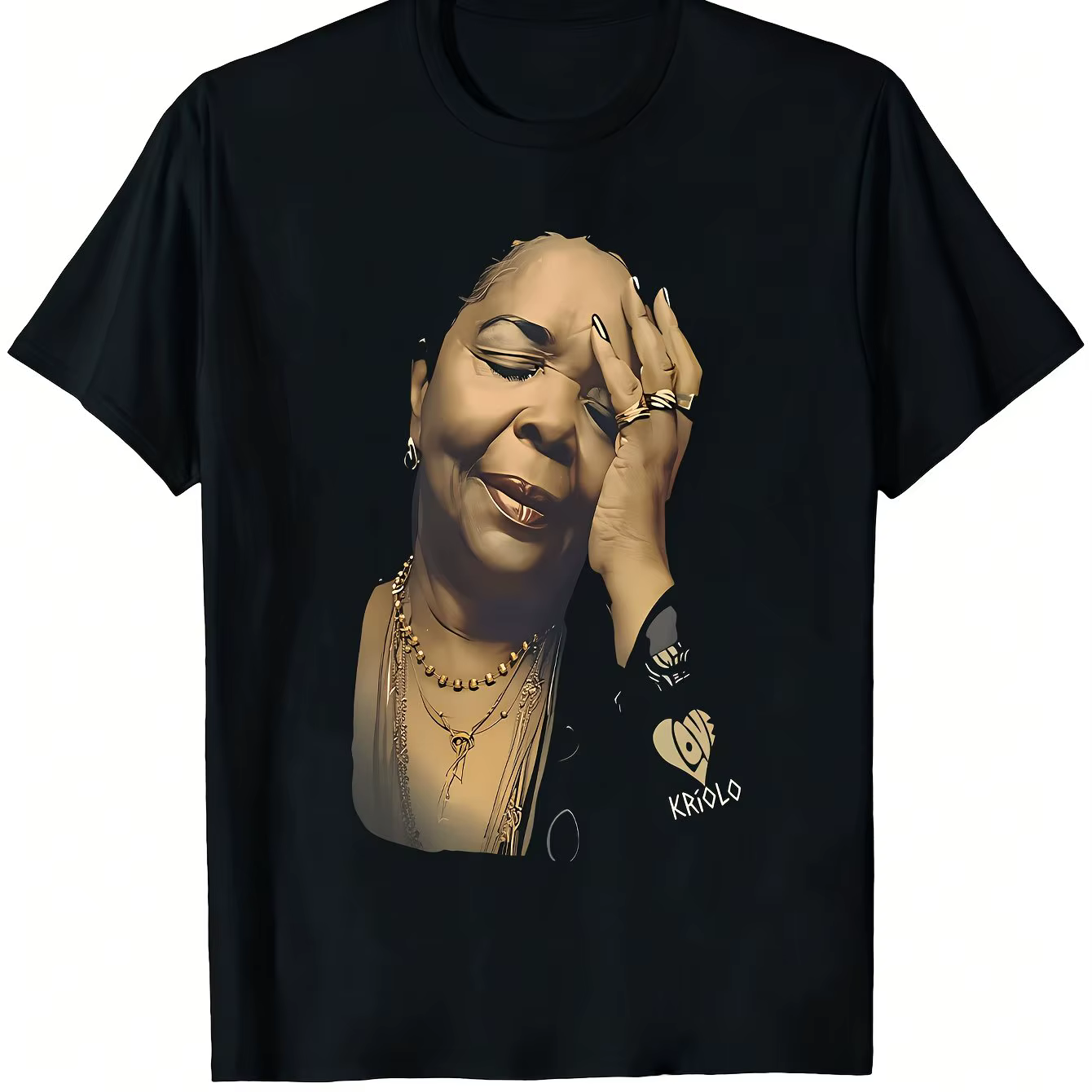 CESARIA EVORA Cayman Islands Love Kriolo T-shirt à motif rétro, unisexe, style bohème, T-shirt à man