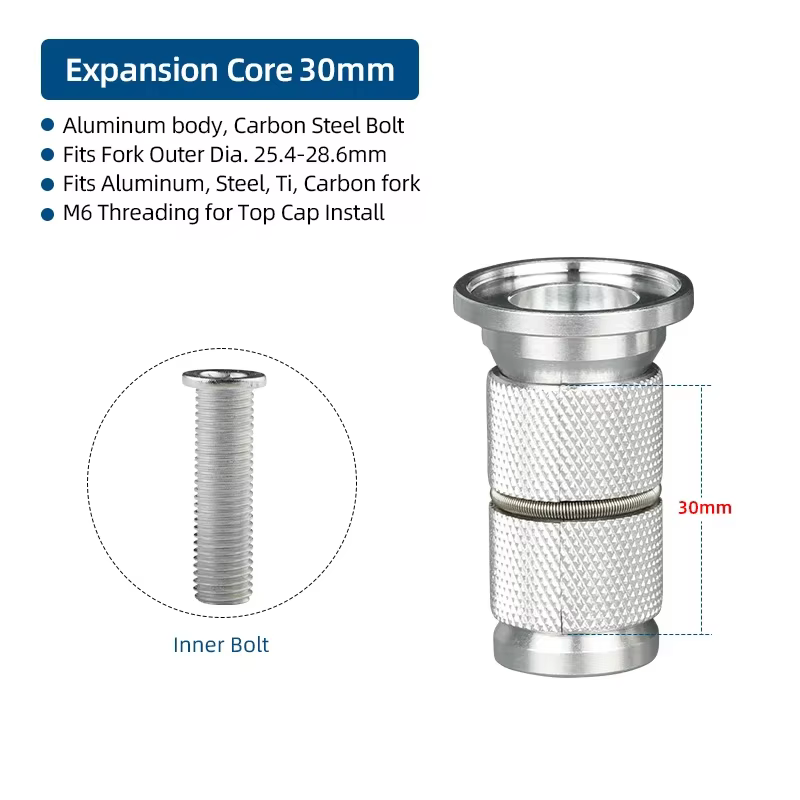 Bouchon de Compression de vélo, boulons d'extension de casque de direction, support de capuchon supé