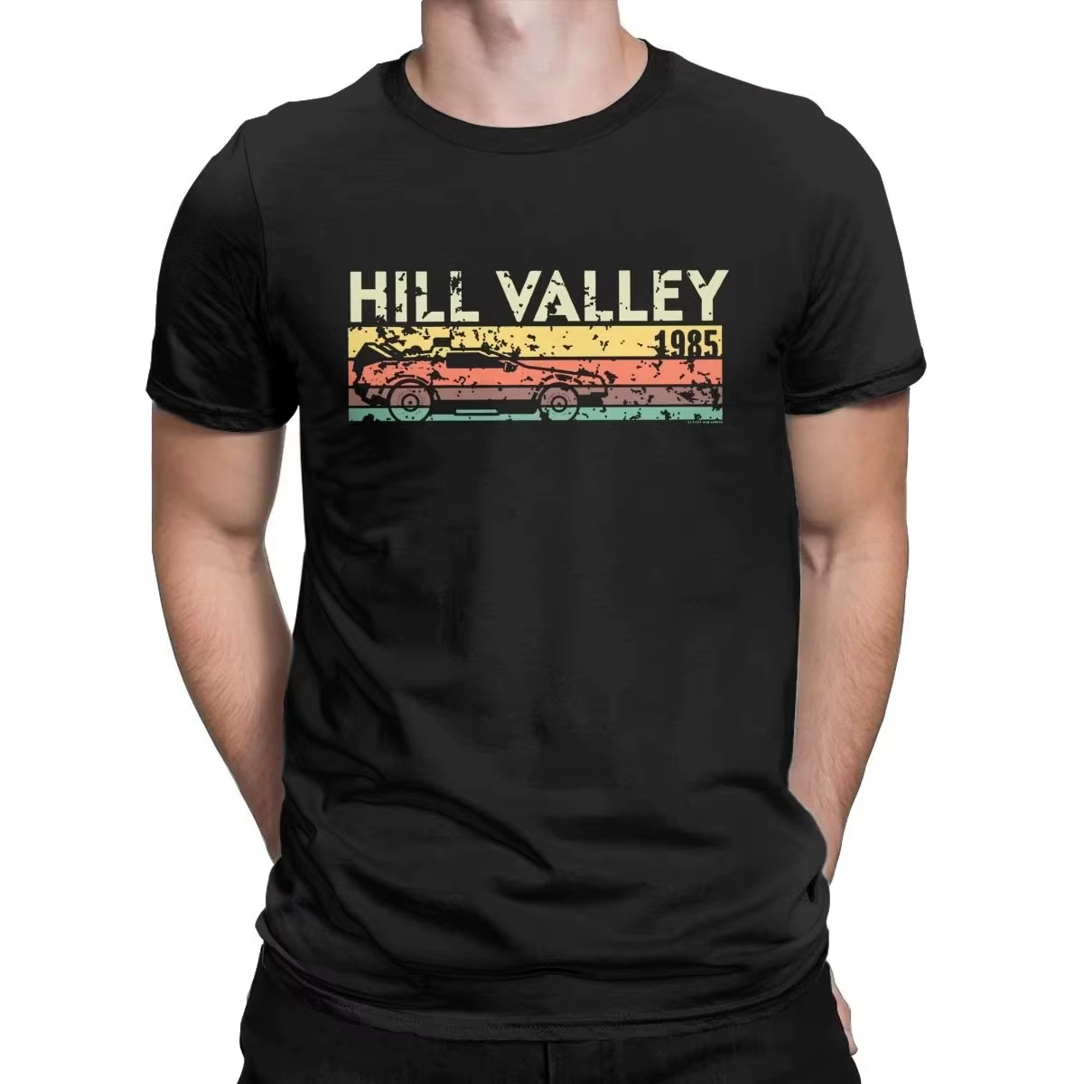 T-shirt pour hommes, taille S-5XL, Hill Valley 1985, retour vers le futur, Doc Brown, Marty Delorean