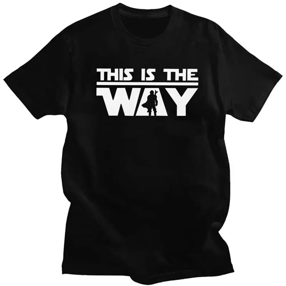 T-shirt en tissu doux pour femmes et hommes, M-Mandalorians This Is The Way, T-shirt urbain à manche