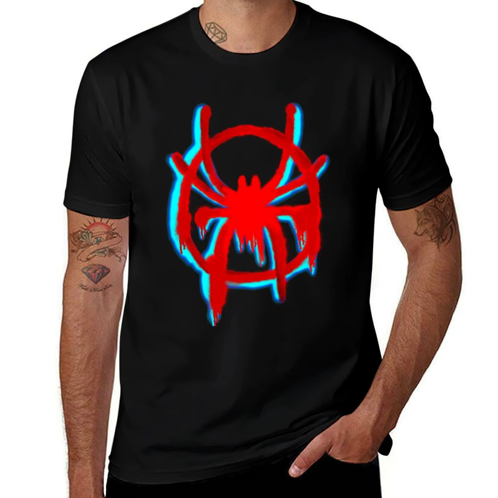 M. Morales néon T-Shirt T-shirts homme T-shirts été 2025 Anime t-shirt hommes vêtements