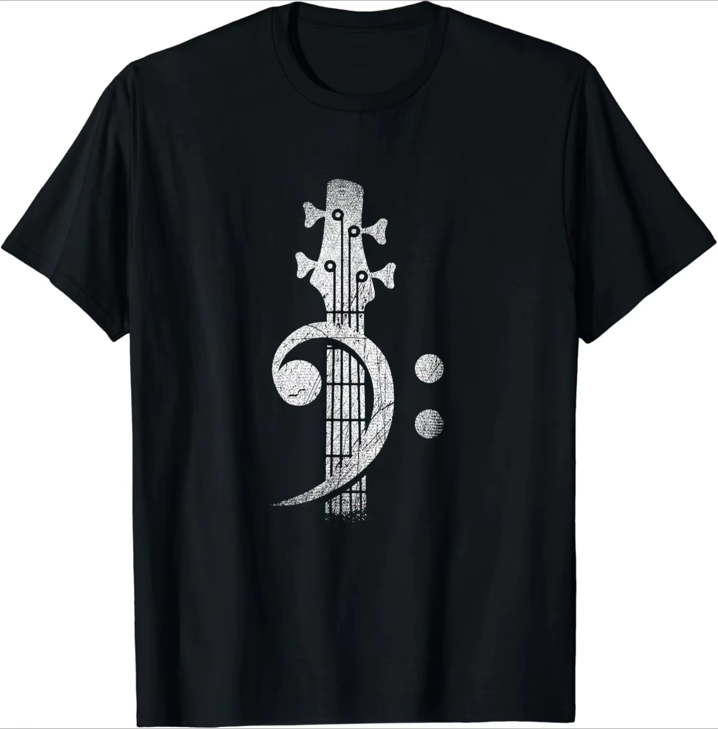 Cleff Guitar Headstock Bass T-shirt, T-shirt imprimé cadeau musical, T-shirt d'été, T-shirt à la mod