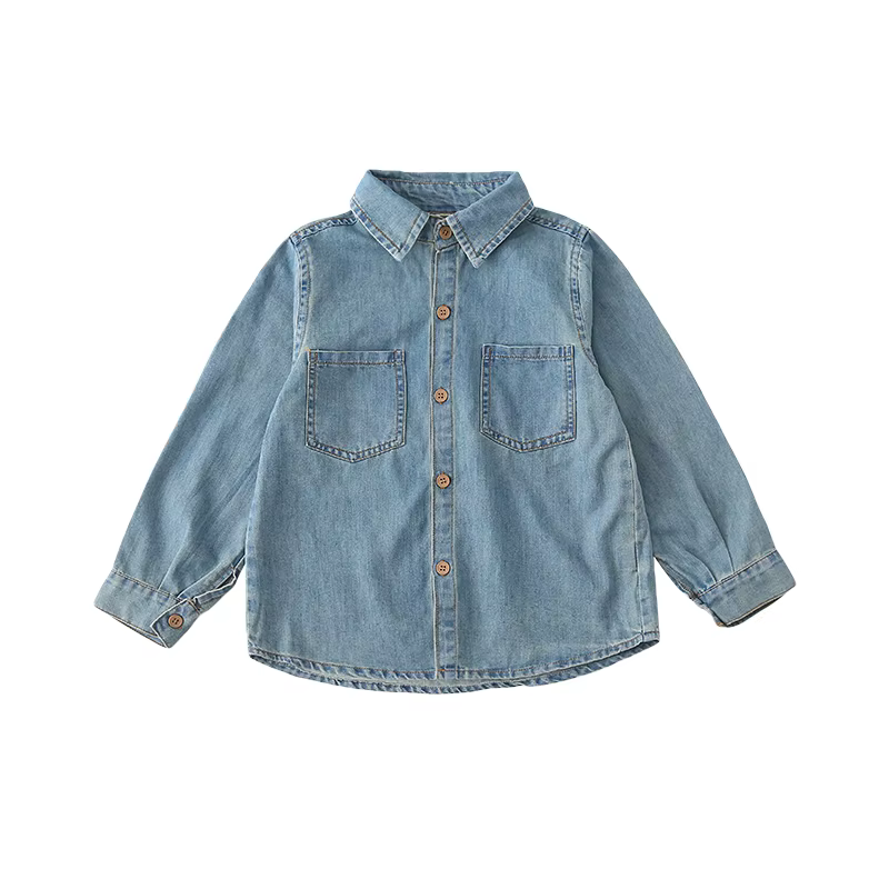 Veste en jean décontractée unisexe pour enfants, pour jumeaux, garçons et filles, vêtements de print