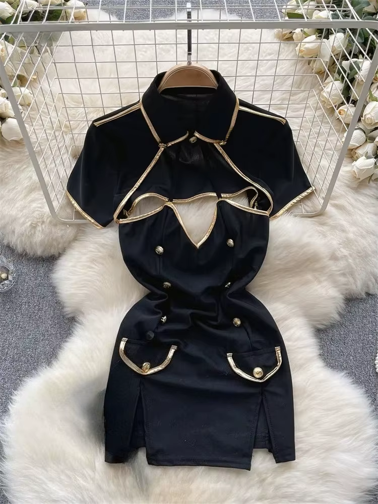 Nouvelle Robe Décontractée et Confortable pour Femme : Ensemble Sexy et Élégant à Manches Courtes, C