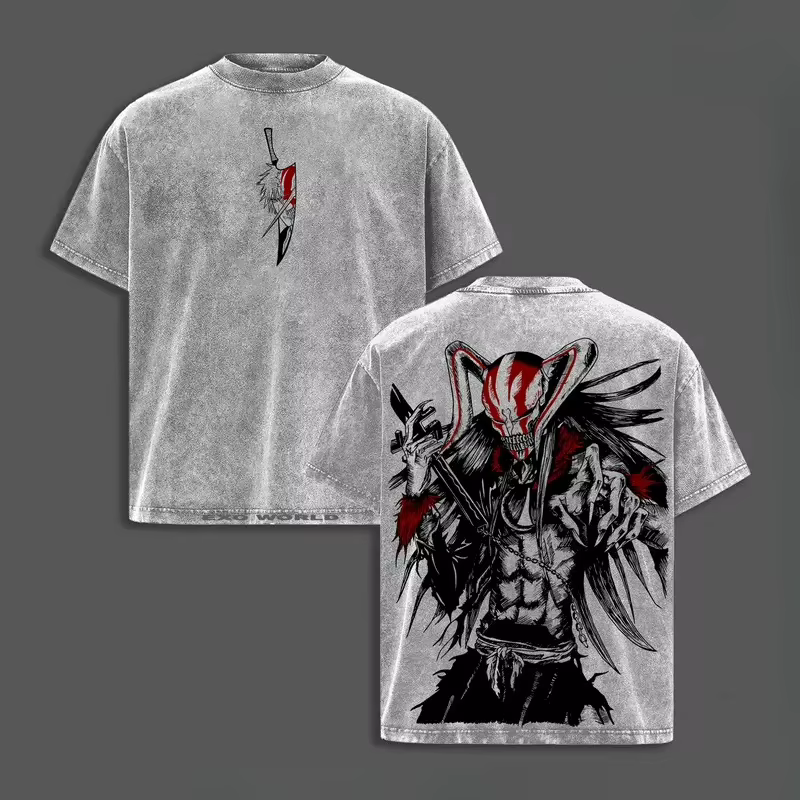 Kurosaki Ichigo BLEAC T-shirt vintage délavé surdimensionné pour hommes, vêtements unisexes, t-shirt