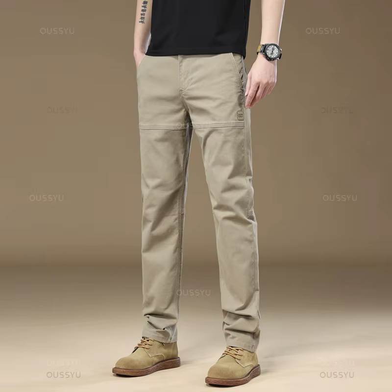 MINGYU marque vêtements hommes Cargo pantalons de travail 97% coton épais couleur unie porter coréen