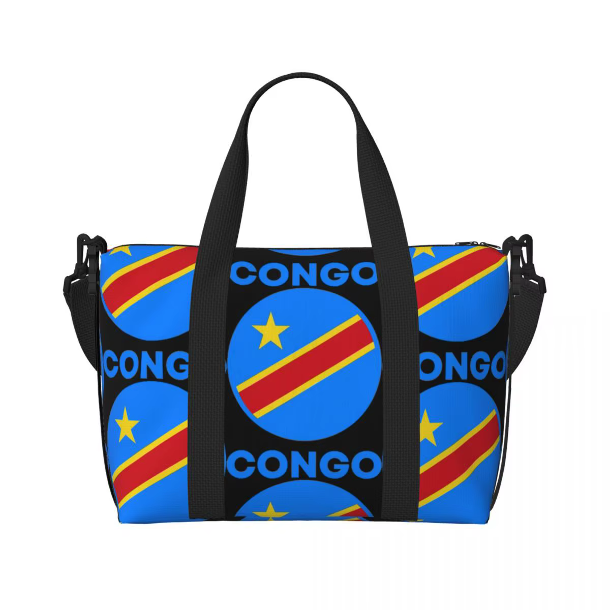Drapeau du Congo Kinshasa drapeau du Zaire sac de voyage de plage sacs fourre-tout de grande capacit