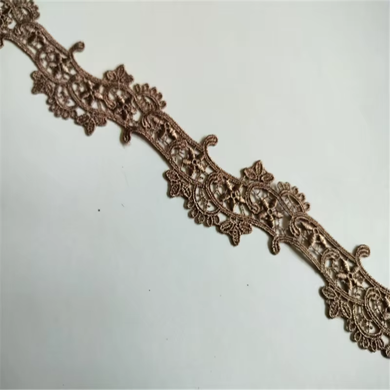 15 Yards de dentelle de Venise marron brillante de 3 cm de large, à motif floral ajouré, pour access