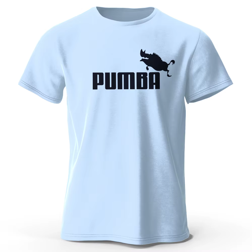 T-shirt imprimé Joke The Pumba pour hommes, 100% coton, surdimensionné, avec graphiques amusants, ha